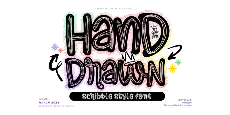 Hand Drawn Font by BB Type Studios by BB Type Studios — Decorative Font