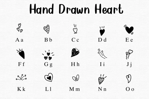 Hand Drawn Heart by Nongyao — Dingbats Font — thumbnail 2