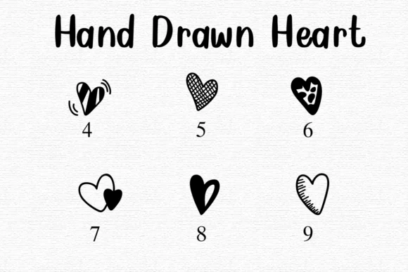 Hand Drawn Heart by Nongyao — Dingbats Font — thumbnail 4