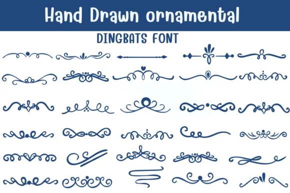 Hand Drawn Ornamental by Sontaya — Dingbats Font