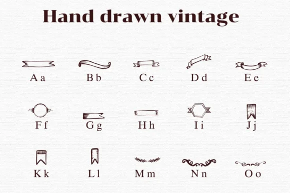 Hand Drawn Vintage by Nongyao — Dingbats Font — thumbnail 2
