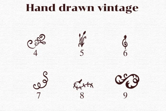 Hand Drawn Vintage by Nongyao — Dingbats Font — thumbnail 4
