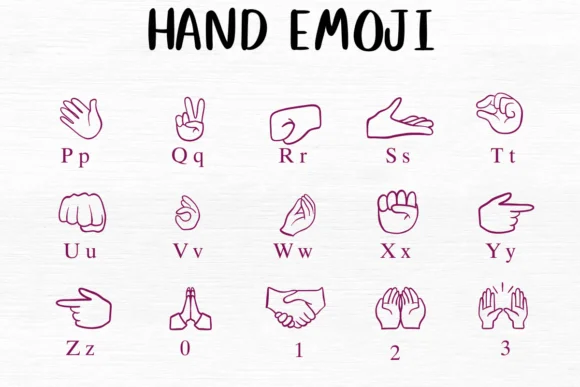 Hand Emoji by Nongyao — Dingbats Font — thumbnail 3