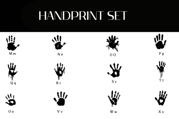 Handprint Set by Heartcraft Atelier — Dingbats Font — thumbnail 3