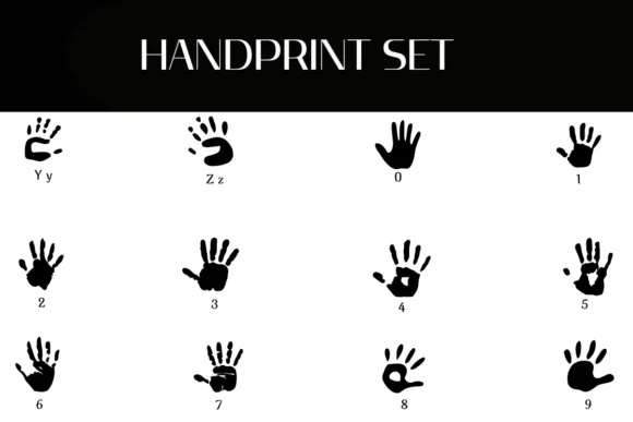 Handprint Set by Heartcraft Atelier — Dingbats Font — thumbnail 4