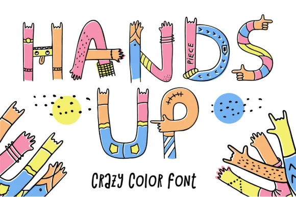 Hands Up Crazy by Acharmshop — Color Fonts Font