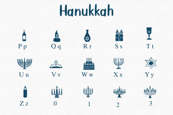 Hanukkah by Nongyao — Dingbats Font — thumbnail 3