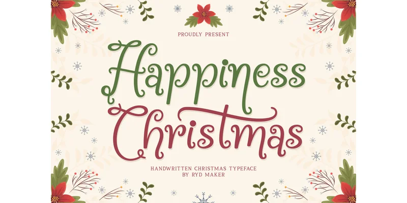 Happiness Christmas Font by Rydmaker (7NTypes) — Display Font