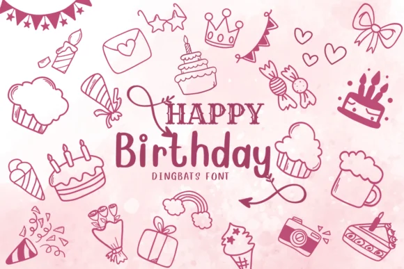 Happy Birthday by CHANOK — Dingbats Font