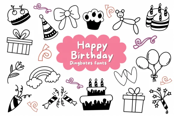 Happy Birthday by Natchuta — Dingbats Font