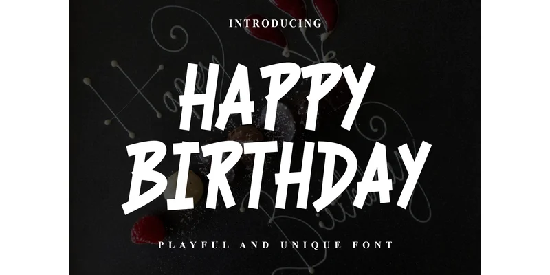 Happy Birthday Font by Black line — Display Font