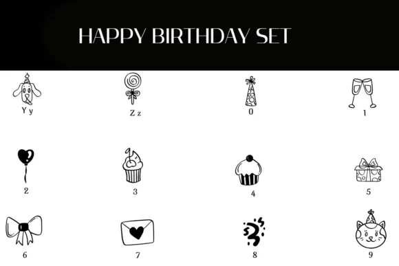 Happy Birthday Set by Heartcraft Atelier — Dingbats Font — thumbnail 4