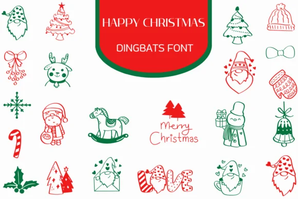 Happy Christmas by Heartcraft Atelier — Dingbats Font