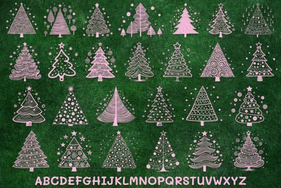Happy Christmas Tree by MOMAT THIRTYONE — Dingbats Font — thumbnail 2