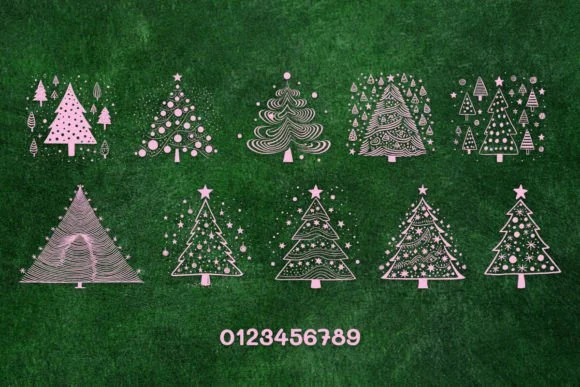 Happy Christmas Tree by MOMAT THIRTYONE — Dingbats Font — thumbnail 4