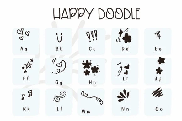 Happy Doodle by Sirinart — Dingbats Font — thumbnail 2