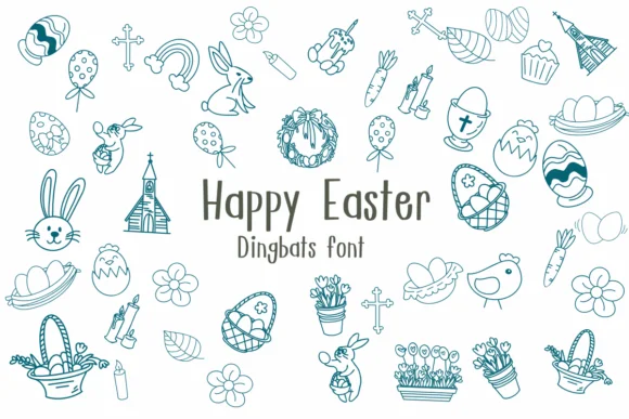 Happy Easter by Nongyao — Dingbats Font