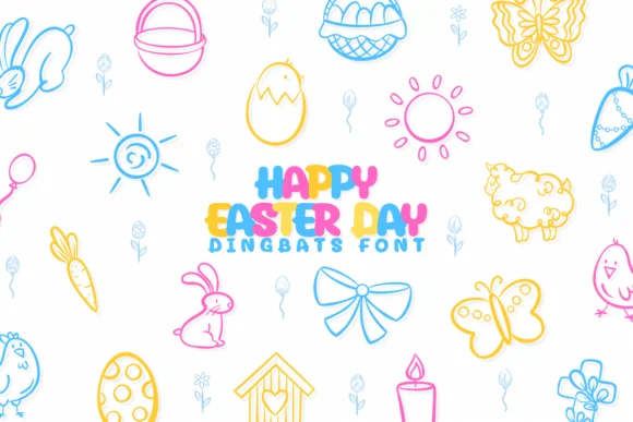 Happy Easter Day by Chonada — Dingbats Font