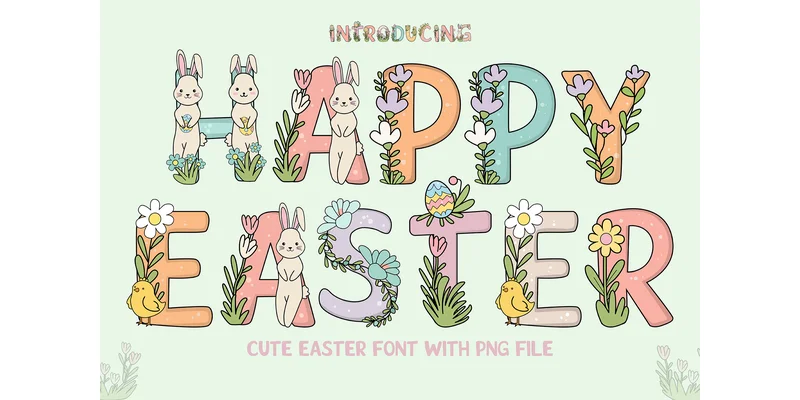 Happy Easter Font by TINY GRAPHIX — Display Font