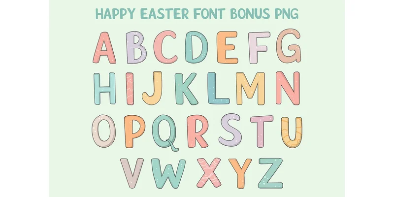Happy Easter Font by TINY GRAPHIX — Display Font — thumbnail 4