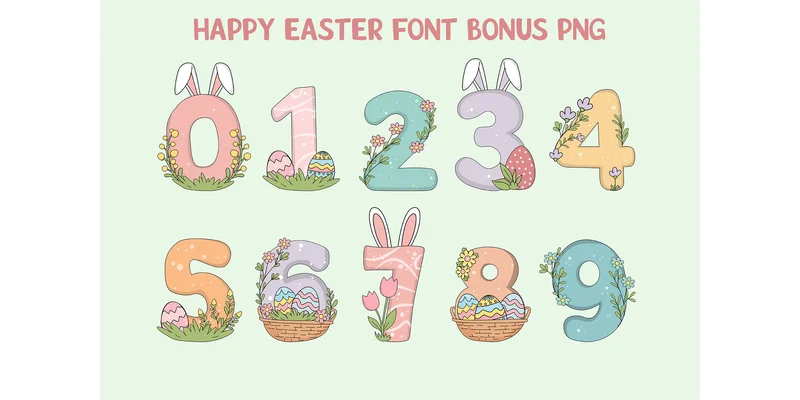 Happy Easter Font by TINY GRAPHIX — Display Font — thumbnail 5