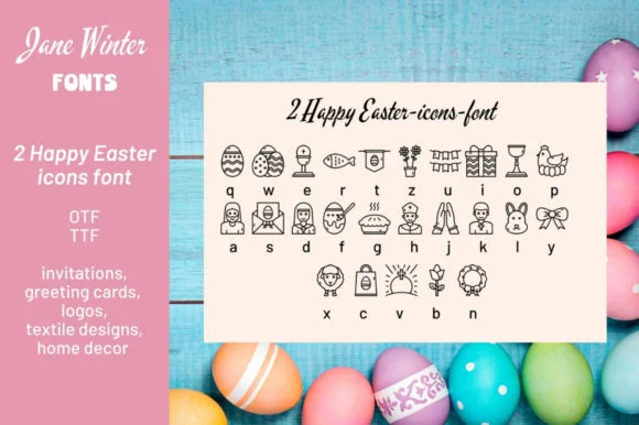 Happy Easter Icons by Stella Sky — Dingbats Font