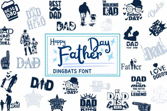 Happy Father Day by PraewDesigns — Dingbats Font