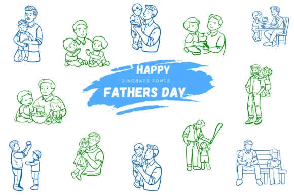 Happy Fathers Day by Suphitchaya — Dingbats Font