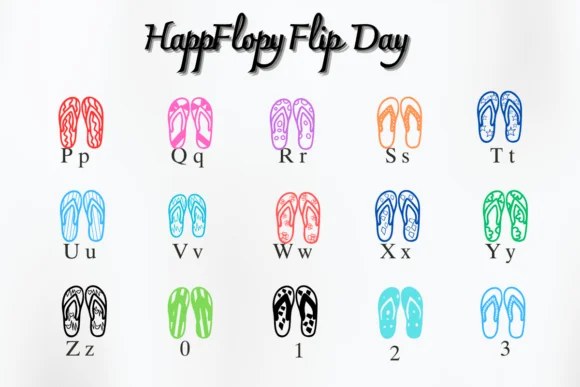 Happy Flip Flop Day by Nongyao — Dingbats Font — thumbnail 3