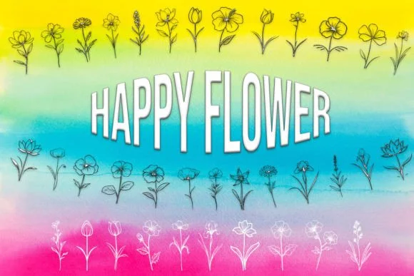 Happy Flower by MOMAT THIRTYONE — Dingbats Font