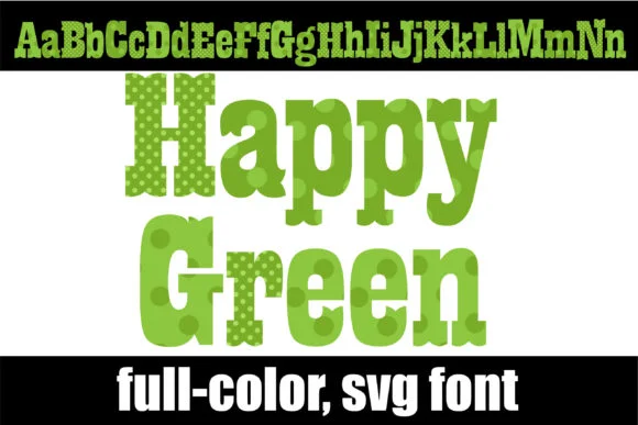 Happy Green by Illustration Ink — Color Fonts Font
