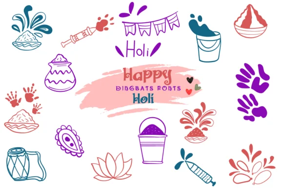 Happy Holi by Suphitchaya — Dingbats Font