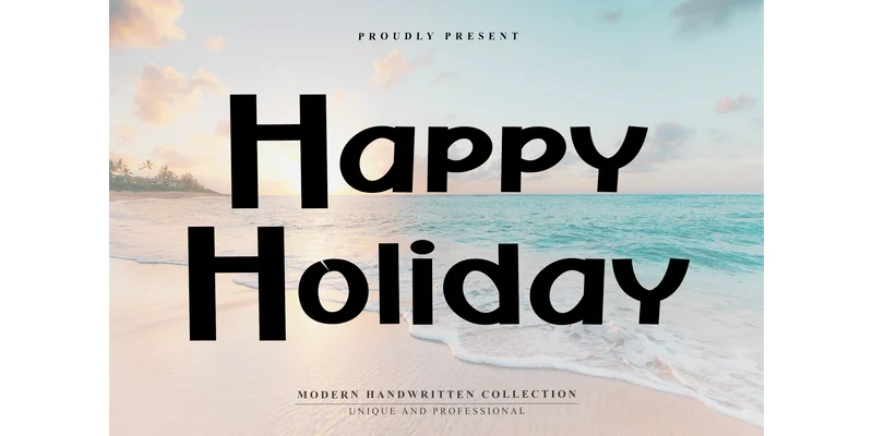 Happy Holiday Font by Preketek texs โ Display Font