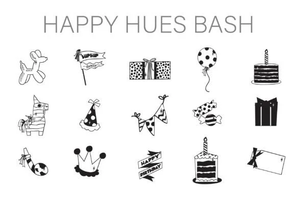 Happy Hues Bash Dingbats by Illustration Ink — Dingbats Font