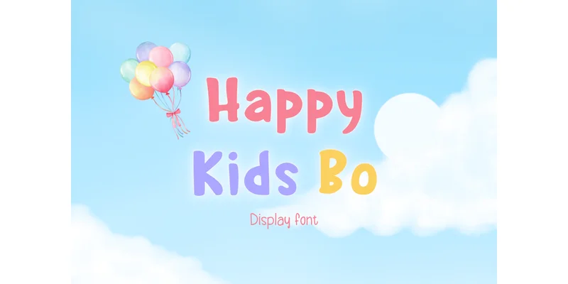 Happy Kids Bo Font by TanoiCartoonist — Display Font