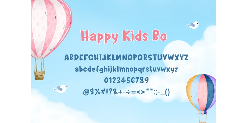 Happy Kids Bo Font by TanoiCartoonist — Display Font — thumbnail 2
