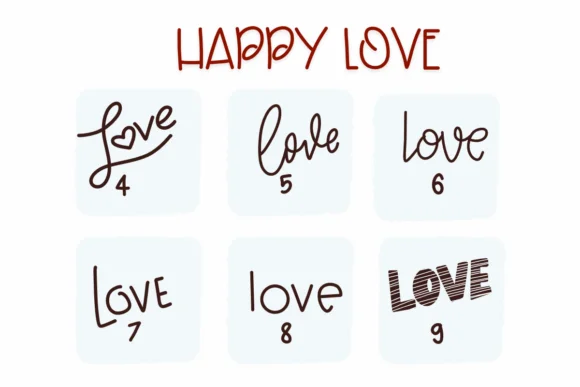 Happy Love by Sirinart — Dingbats Font — thumbnail 4