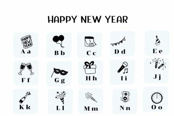 Happy New Year by Ketsarin — Dingbats Font — thumbnail 2