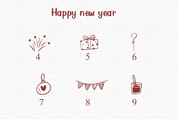 Happy New Year by Nongyao — Dingbats Font — thumbnail 4