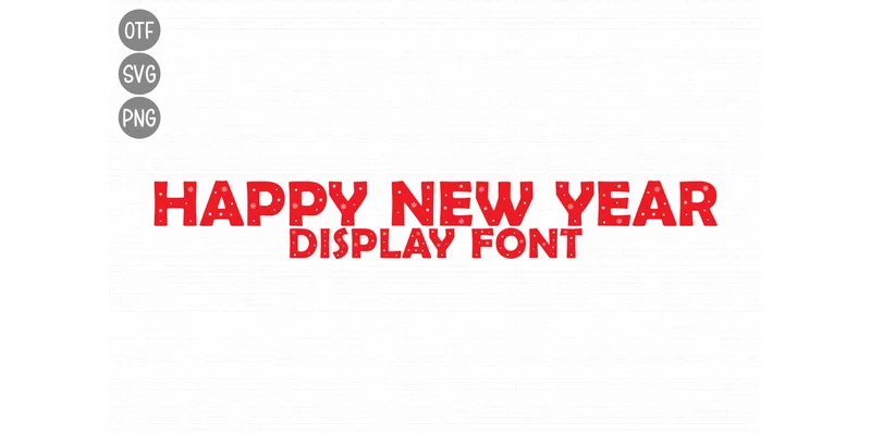Happy New Year Font by AvocadoSVG — Display Font