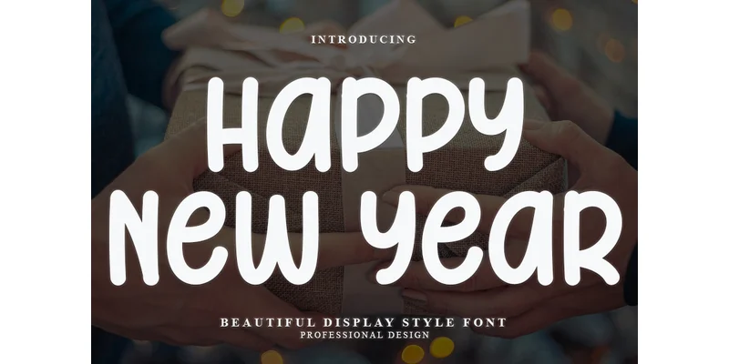 Happy New Year Font by PAYJHOshop — Display Font