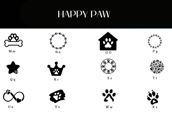 Happy Paw by Heartcraft Atelier — Dingbats Font — thumbnail 3