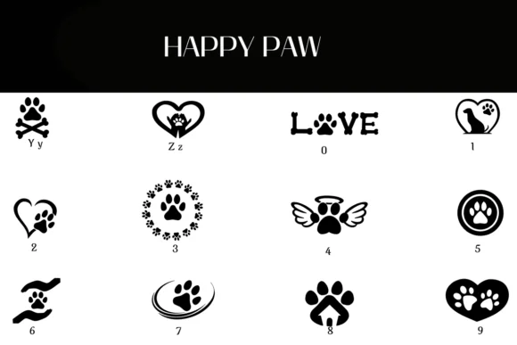 Happy Paw by Heartcraft Atelier — Dingbats Font — thumbnail 4