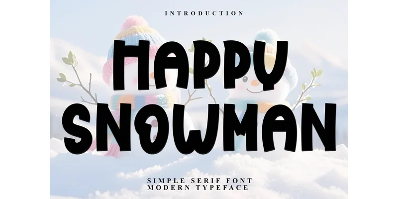 Happy Snowman Font by FreshTypeINK — Display Font