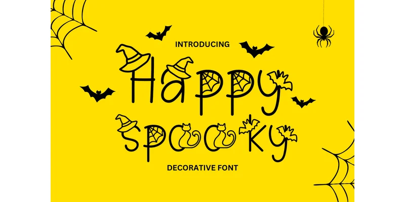 Happy Spooky Font by Cutie Kate Studio by Cutie Kate Studio — Decorative Font