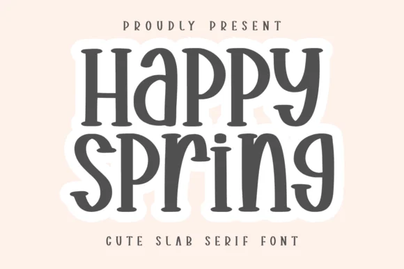 Happy Spring by CraftedType Studio — Slab Serif Font