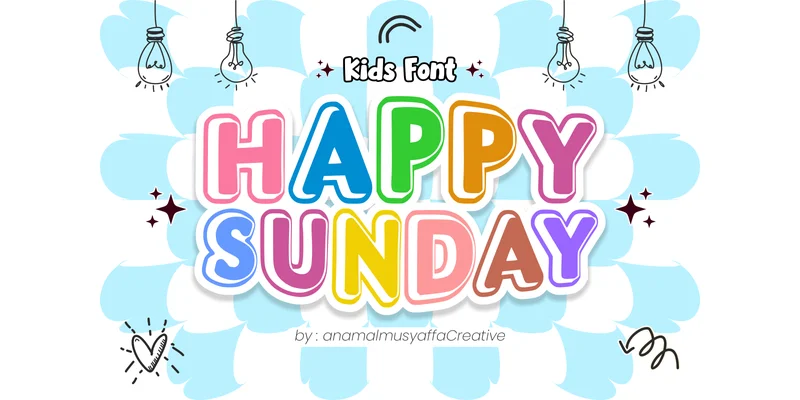Happy Sunday Font by anamalmusyaffaCreative by anamalmusyaffaCreative β Display Font