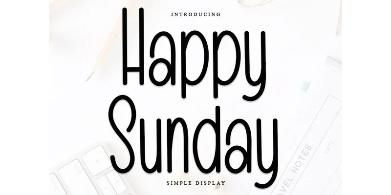 Happy Sunday Font by ONE DESIGN — Display Font