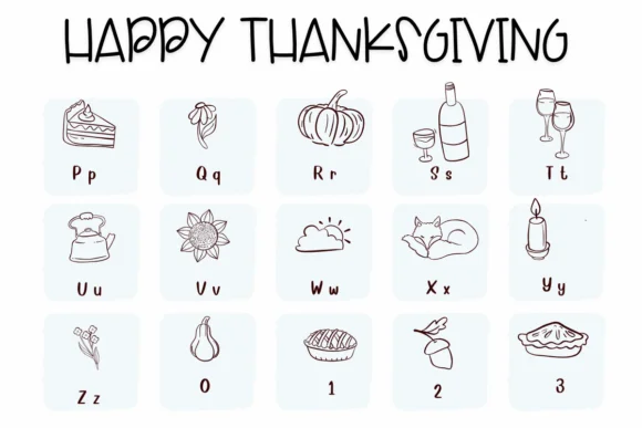 Happy Thanksgiving by Sirinart — Dingbats Font — thumbnail 3