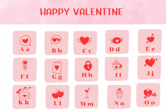 Happy Valentine by Ketsarin — Dingbats Font — thumbnail 2